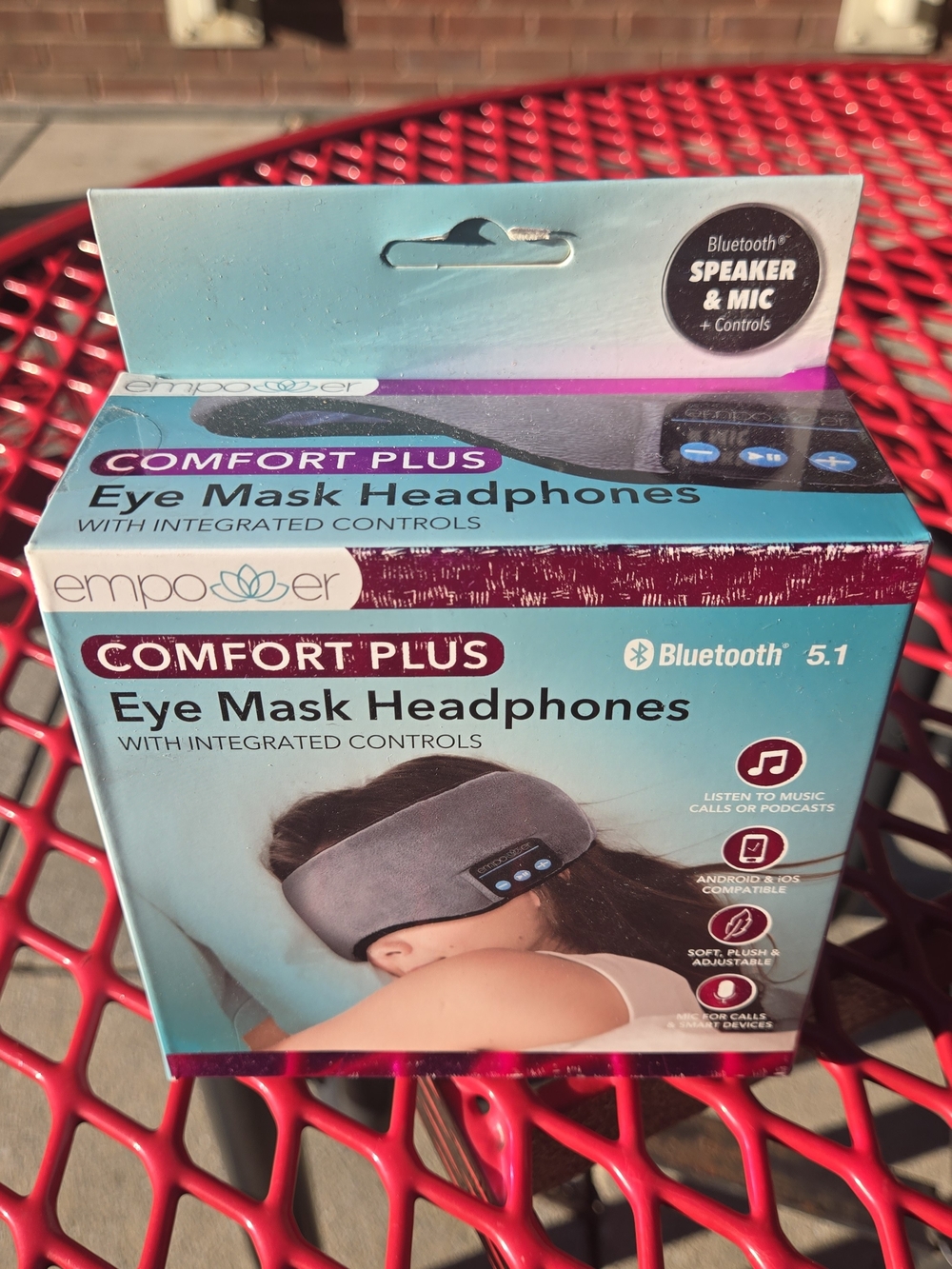 Comfort Plus Gray Eye Mask Headphones - Bluetooth 5.1